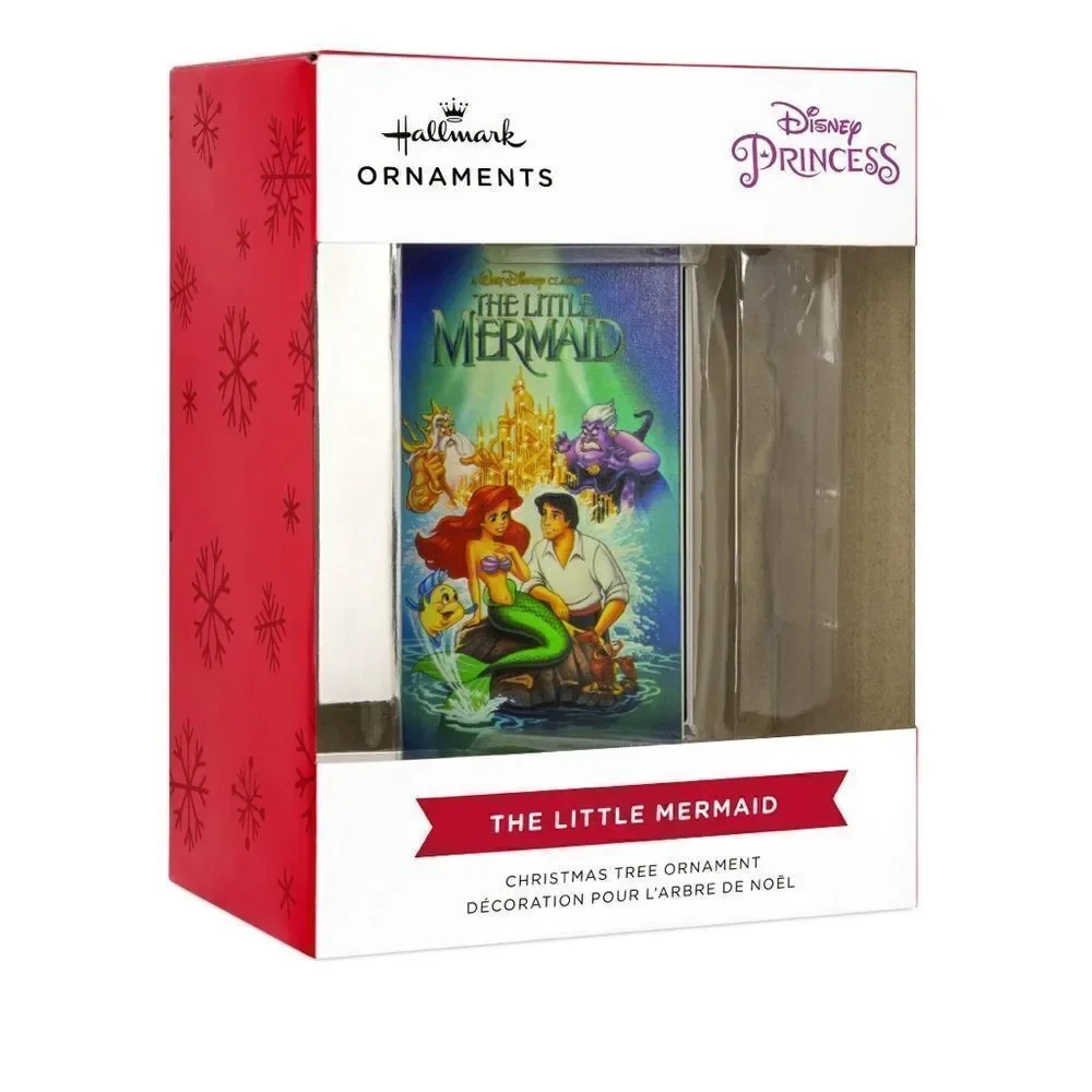 Hallmark Disney The Little Mermaid Retro Video Cassette Case Ornament NWT